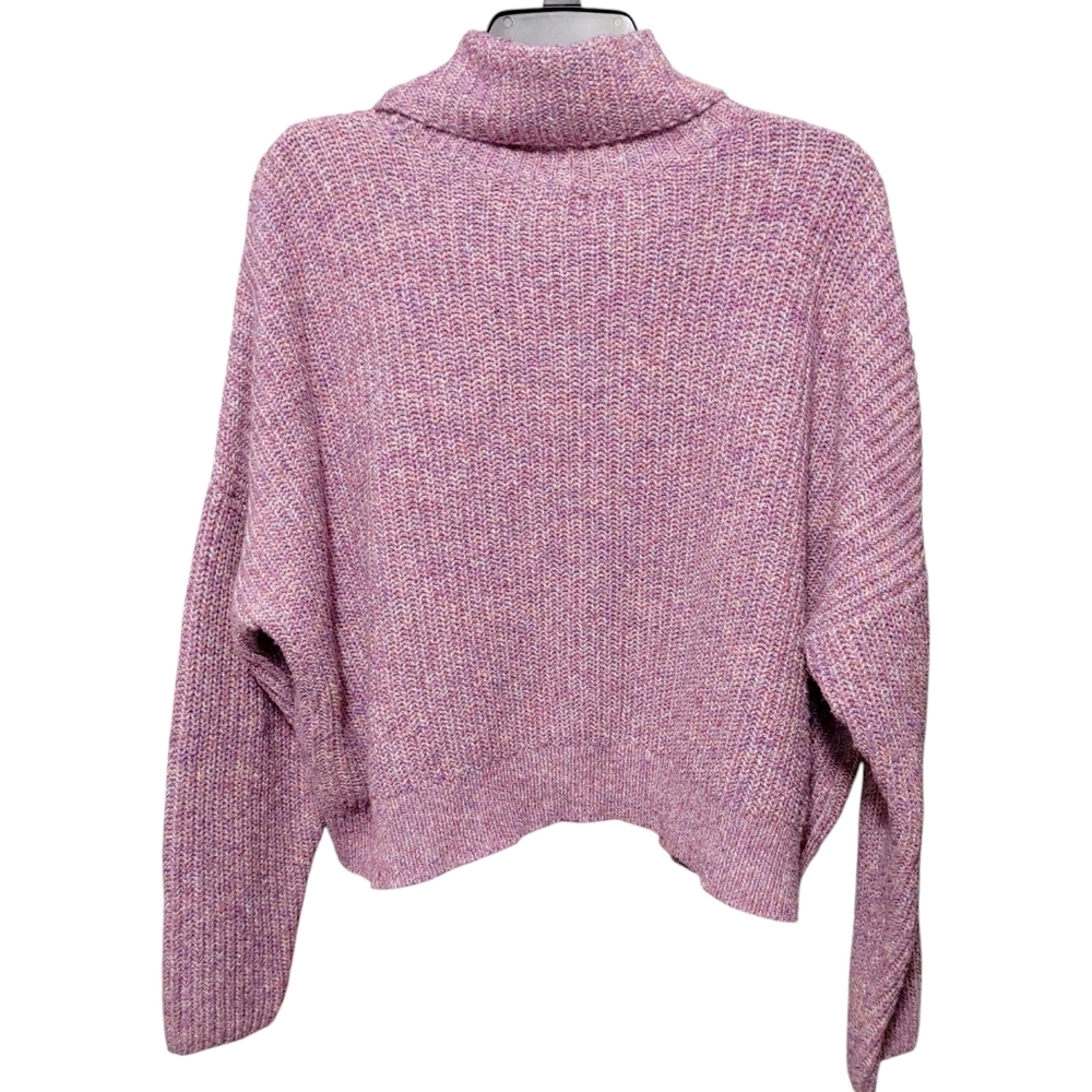 Lucky Brand Purple Knit Cropped Turtleneck Sweater Women's Size Extra Large XL - Picture 2 of 9